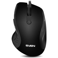 Мышь проводная SVEN RX-113 черный, 2000 dpi, USB, кнопки - 6 [SV-018733]