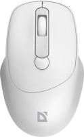 Мышь беспроводная Defender Feam MM-296 белый, 1600 dpi, радиоканал, USB, кнопки - 4 [52297]