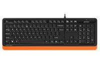 Клавиатура A4Tech Fstyler FK10 проводная, USB, черный/оранжевый [FK10 ORANGE]