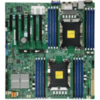 Материнская плата Supermicro MBD-X11DPI-N-B, LGA 3647, Intel C621, 16xDDR4, 14xSATA, 1xM.2, 6xPCI-E 3.0 (x16, x8), 2x 1Gb LAN, 1xVGA, 4xUSB-A 2.0, 3xUSB-A 3.2 Gen 1, 2xCOM, E-ATX, Bulk [MBD-X11DPI-N-B]