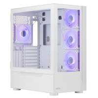Компьютерный корпус Ginzzu GL770 FAN 12MW6 RGb*4 USB3.0 CRC10 белый [GL770]