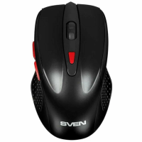 Мышь беспроводная SVEN RX-450W черный, 3200 dpi, радиоканал, USB, кнопки - 6 [SV-021825]