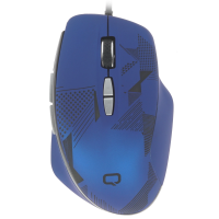 Мышь проводная Qumo Office Enigma M59 синий, 2400 dpi, USB, кнопки - 7 [24278]