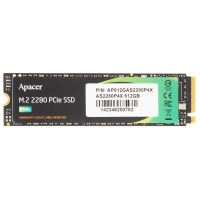 Накопитель SSD Apacer AS2280P4, 512Gb, M.2 2280, PCIe 3.0 x4, NVMe, R/W 2100/1500 [AP512GAS2280P4-1]