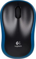 Мышь беспроводная Logitech M185 синий, 1000 dpi, радиоканал, USB, кнопки - 3 [910-002632/910-002239/910-002236]