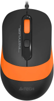 Мышь проводная A4Tech Fstyler FM10S черный/оранжевый, 1600 dpi, USB, кнопки - 4 [FM10S USB ORANGE]