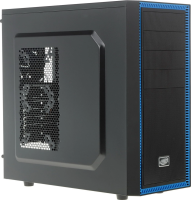 Компьютерный корпус Deepcool TESSERACT BF (one black fan) без БП, черный, ATX [TESSERACT BF]