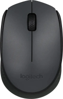 Мышь беспроводная Logitech M170 черный/темно-серый, 1000 dpi, радиоканал, USB, кнопки - 3 [910-004642/910-004646/910-004658]