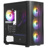 Компьютерный корпус 1STPLAYER FIREBASE X3-M Black [X3-M-BK-4F1]