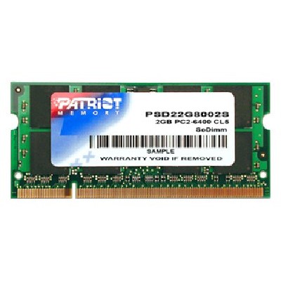 Оперативная память Patriot SO-DIMM DDR2 2 Gb 800MHz [PSD22G8002S]