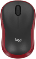 Мышь беспроводная Logitech M185, красный, 1000 dpi, радиоканал, USB, кнопки - 3 [910-002240/910-002633]