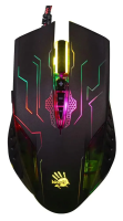 Мышь проводная A4Tech Bloody Q51 черный, 3200 dpi, USB, кнопки - 8 [Q51 черный/рисунок]