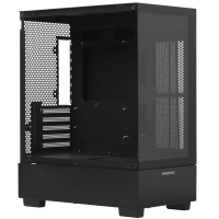 Компьютерный корпус Powercase Vision Micro M, Tempered Glass, черный, mATX [CVMMB-L0]