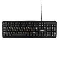 Клавиатура проводная Гарнизон GK-100L, мембранная, 104 клавиш, защита от брызг, кабель 1.8м, черная [21375]