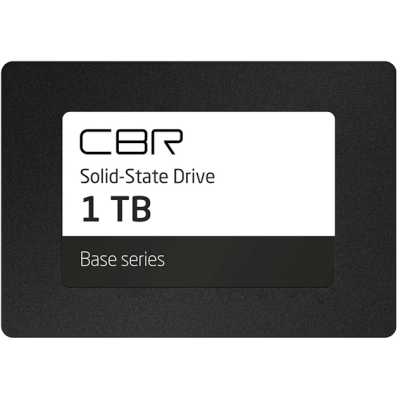 Накопитель SSD CBR Base, 1024 Гб, SATA III, 2.5&quot;, R/W 550/500 Мбайт/сек [SSD-001TB-2.5-BS24b]