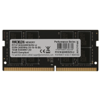 Оперативная память SO-DIMM 16GB AMD Radeon™ DDR4 2400 SO DIMM R7 Performance Series Black R7416G2400S2S-U Non-ECC, CL16, 1.2V, RTL [R7416G2400S2S-U]