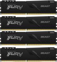 Оперативная память Kingston 32GB 3600MHz DDR4 CL17 DIMM (Kit of 4) FURY Beast Black [KF436C17BBK4/32]