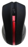 Мышь беспроводная Oklick 615MW черный/красный, 1000 dpi, кнопки - 3 [615MW черный/красный]