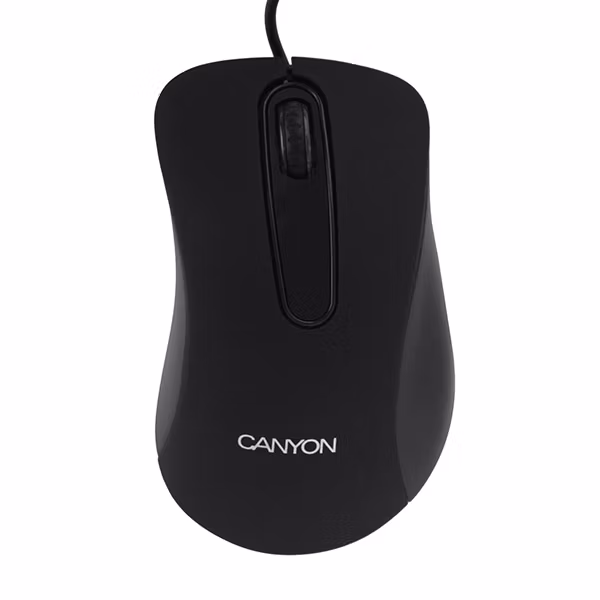 Мышь проводная Canyon CM-2 черный, 800 dpi, USB, кнопки - 3 [CNE-CMS2]