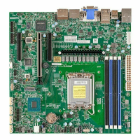 Серверная материнская плата Supermicro MBD-X13SAZ-F-B, LGA 1700, Intel R680E, 4xDDR5 ECC/non-ECC, 4xSATA-III, 1xM.2 PCIe x4, 1xPCI-E 5.0 x16, 2xPCI-E x4, 2x2.5Gb LAN, 4xUSB-A 3.2 Gen 2, 1xD-Sub, 1xDVI-D, 1xHDMI, 1xDisplayPort, Micro-ATX [MBD-X13SAZ-F-B]