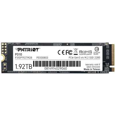 Накопитель SSD Patriot PCIe 3.0 x4 1920Gb P310P192TM28 P310 M.2 2280 [P310P192TM28]