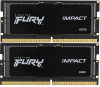 Память оперативная Kingston FURY Impact PnP черный 32Gb 5600MT/s DDR5 CL40 SODIMM (Kit of 2) KF556S40IBK2-32 [KF556S40IBK2-32]