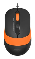Мышь проводная A4Tech черный/оранжевый, 1600 dpi, USB, кнопки - 4 [FM10 ORANGE]