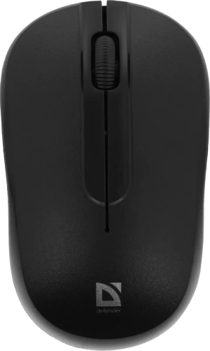 Мышь беспроводная Defender Hit MM-495 черный, 1600 dpi, радиоканал, USB, кнопки - 3 [52495]