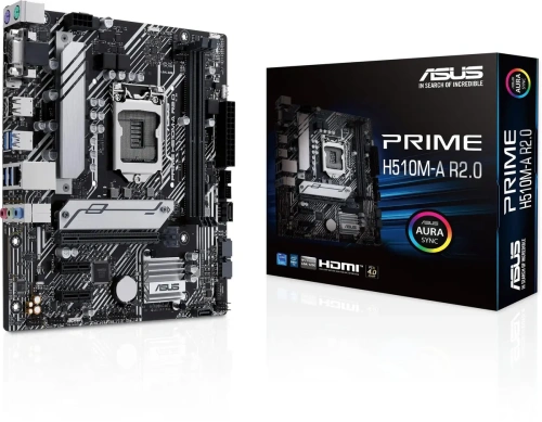 Материнская плата ASUS PRIME H510M-A R2.0, LGA 1200, Intel H470, 2xDDR4 [PRIME H510M-A R2.0]