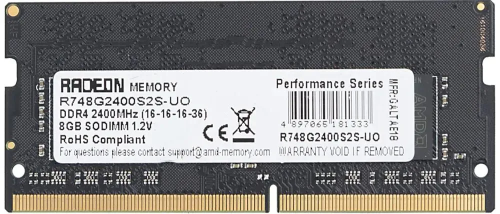 Оперативная память AMD 8Gb DDR4 2400Mhz SODIMM [R748G2400S2S-UO]