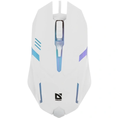 Мышь проводная Defender Cyber MB-560L белый, 1200 dpi, USB, кнопки - 3 [52561]