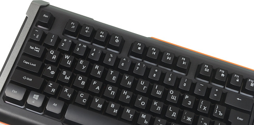 Клавиатура Oklick 717G проводная, USB, черный/серый [717G]