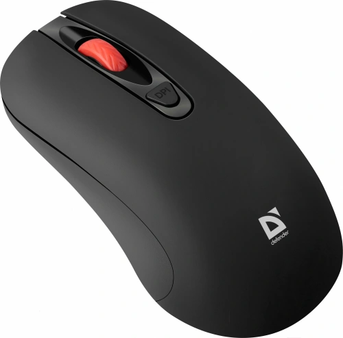 Мышь беспроводная Defender Nexus MS-195 черный, 1600 dpi, радиоканал, USB, кнопки - 4 [52195]