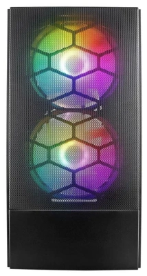 Компьютерный корпус 1STPLAYER FIREBASE X4-M черный mATX [X4-M-BK-2F1P-1F1]