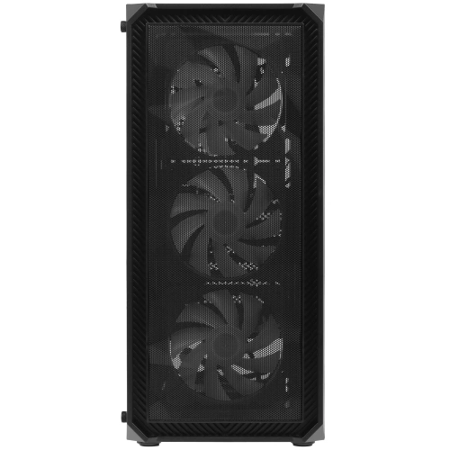Компьютерный корпус Powercase Mistral Edge, Tempered Glass, 4x 120mm 5-color fan, чёрный, ATX [CMIEB-L4]