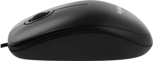 Мышь проводная Logitech B100 черный, 1000 dpi, USB, кнопки - 3 [910-003357/910-006605/910-005547]