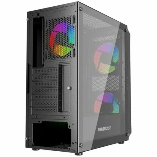 Компьютерный корпус Powercase Mistral Edge SE, Tempered Glass, 2x 140mm ARGb PWM+1x 120mm ARGb PWM, черный, ATX [CMSEB-A3]