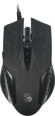 Мышь проводная A4Tech Bloody Q51 черный, 3200 dpi, USB, кнопки - 8 [Q51 черный/рисунок]