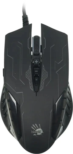 Мышь проводная A4Tech Bloody Q51 черный, 3200 dpi, USB, кнопки - 8 [Q51 черный/рисунок]