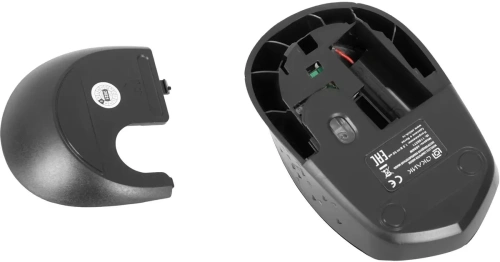 Мышь беспроводная Oklick 488MW серый/черный, 1600 dpi, радиоканал, USB, кнопки - 4 [SR-1807 GREY]