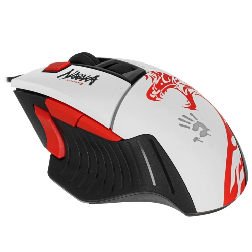 Мышь проводная A4Tech Bloody белый/рисунок, оптическая, 12000 dpi, USB [W95 Max Naraka]