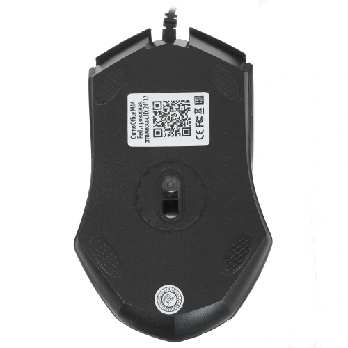 Мышь проводная Qumo Office M14 красный, 1000 dpi, USB, кнопки - 3 [M14 Red]