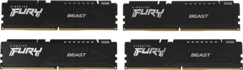 Память оперативная/ Kingston 64GB 6000MT/s DDR5 CL40 DIMM (Kit of 4) FURY Beast Black XMP [KF560C40BBK4-64]