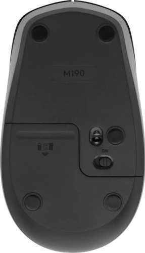 Мышь беспроводная Logitech M190 серый, 1000 dpi, радиоканал, USB, кнопки - 3 [910-005924]