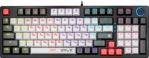 Клавиатура Defender Hawk GK-418 проводная, USB, черный/белый [45418]