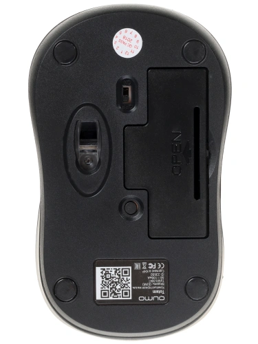 Мышь беспроводная Qumo Office M41 Totem черный, 1600 dpi, радиоканал, USB, кнопки - 4 [Office M41 Totem]