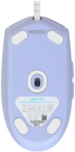 Мышь проводная Logitech G102 LIGHTSYNC фиолетовый, 8000 dpi, USB, кнопки - 6 [910-005857/910-005854]