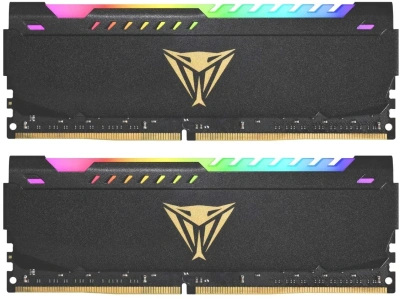 Оперативная память DDR 4 DIMM 64Gb (32Gbx2) PC25600, 3200Mhz, CL18, Patriot Viper Steel RGB [PVSR464G320C8K]