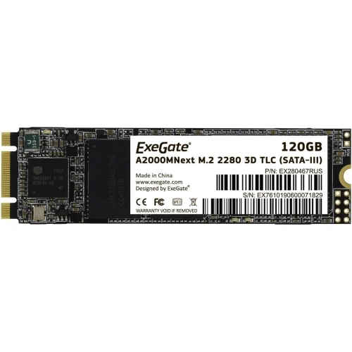 Накопитель SSD ExeGate A2000MNext 120 Gb M.2 2280 3D TLC [EX280467RUS]