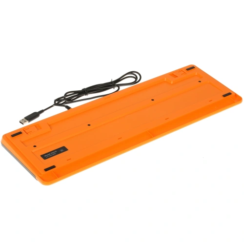 Клавиатура A4Tech Fstyler FKS10 проводная, USB, черный/оранжевый [FKS10 ORANGE]